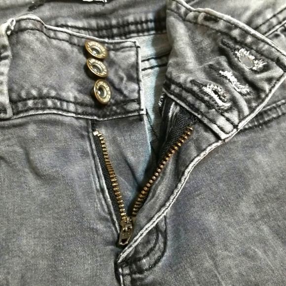 💟 LOVESICK Stonewash, Black Marble Color skinny jeans sz 5 - Picture 7 of 10